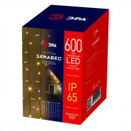 Изображение продукта Уличная светодиодная гирлянда ЭРА занавес 220V мерцающий теплый белый свет ERAPS-SP1 Б0051893 